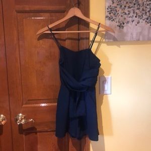 Akira Chicago Navy Jumpsuit